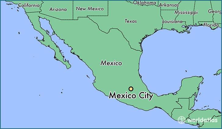 show a map of Mexico