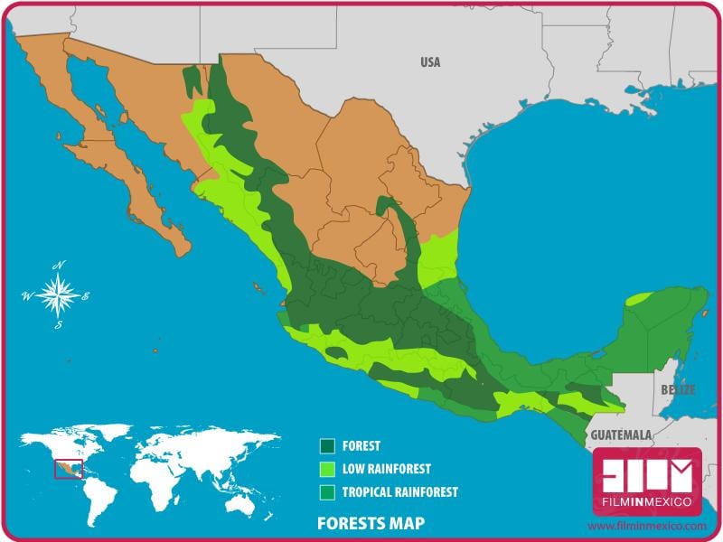 map of Mexico বন
