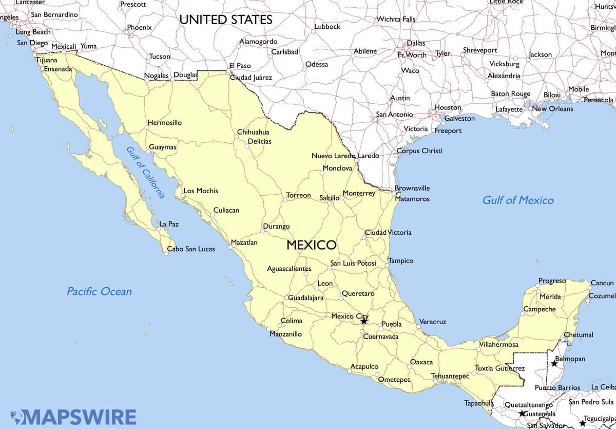 map of Mexico মিনার