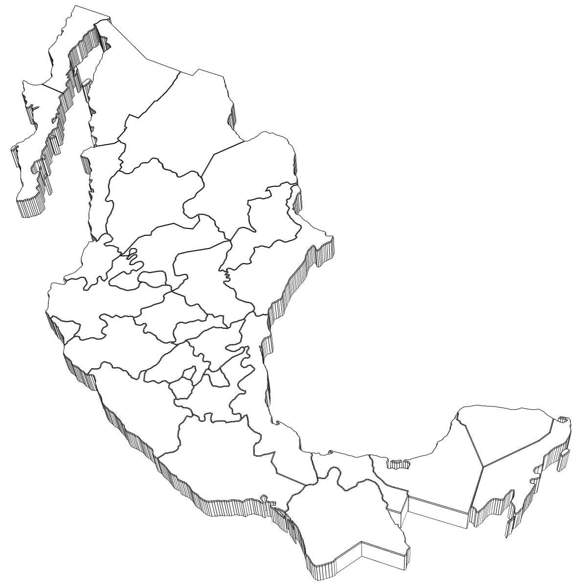 3d মানচিত্র, মেক্সিকো
