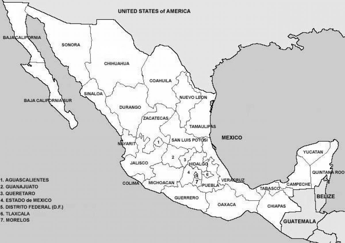 map of Mexico জেলা