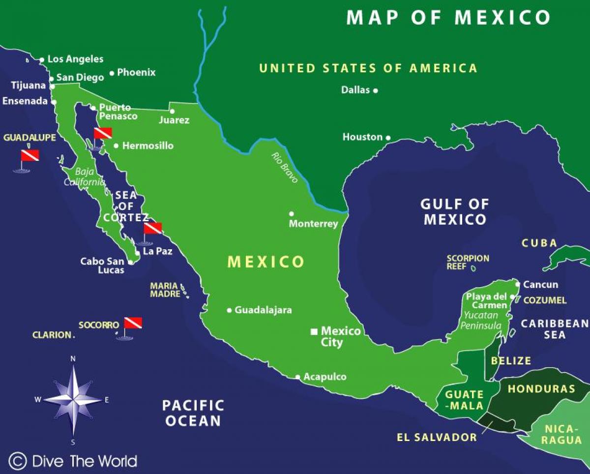 map of Mexico দ্বীপপুঞ্জ