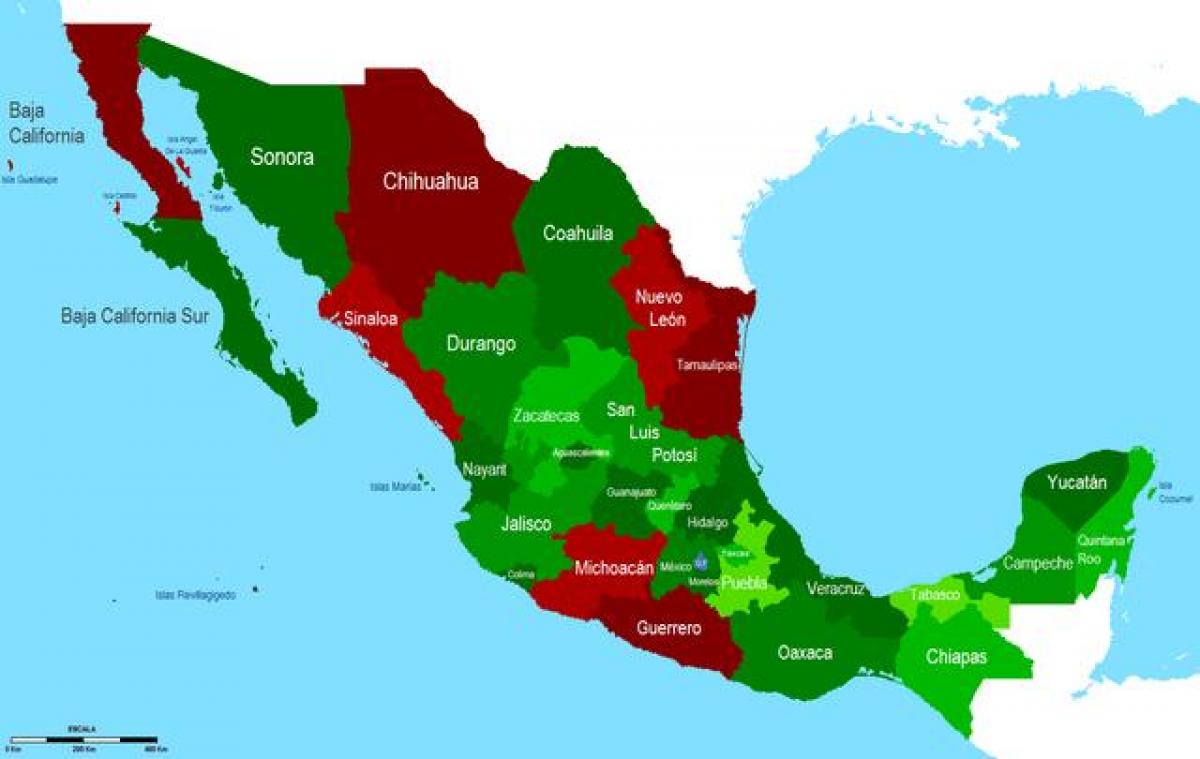 map of Mexico নিরাপত্তা