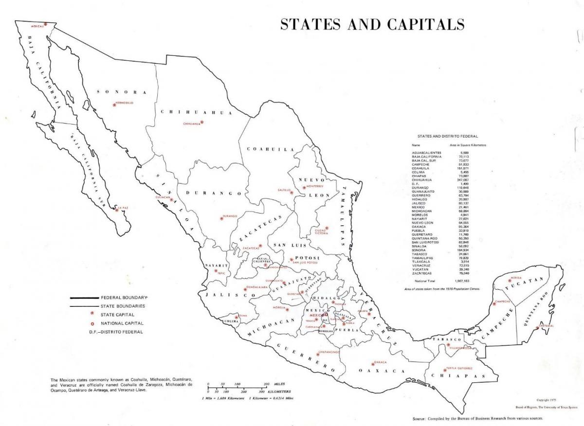 লেবেল মানচিত্র, মেক্সিকো