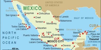 Map of Mexico দেশ