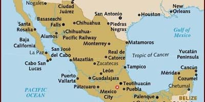 Map of Mexico পর্যটন