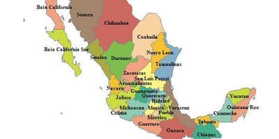 Map of Mexico প্রদেশে