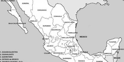 Map of Mexico জেলা