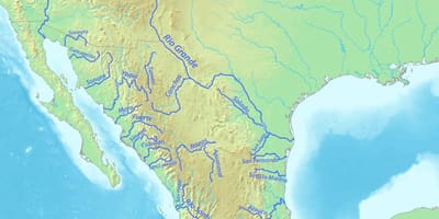 Map of Mexico নদী