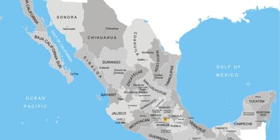 Map of Mexico বিভাগের