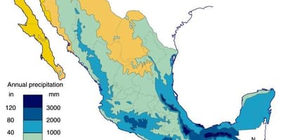 Map of Mexico বৃষ্টি