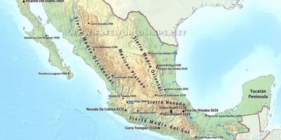 Map of Mexico মরুভূমি