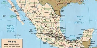 Map of Mexico রিসোর্ট শহর