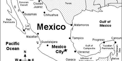 Map of Mexico বিদ্যালয়